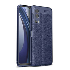 Funda Silicona Goma de Cuero Carcasa para Vivo Y72 5G Azul