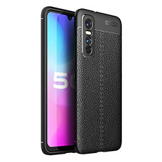 Funda Silicona Goma de Cuero Carcasa para Vivo Y73s 5G Negro