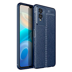 Funda Silicona Goma de Cuero Carcasa para Vivo Y74s 5G Azul