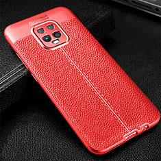 Funda Silicona Goma de Cuero Carcasa para Xiaomi Redmi 10X Pro 5G Rojo