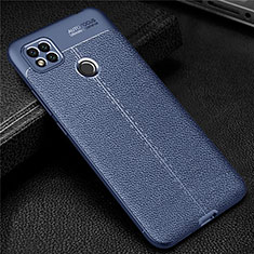 Funda Silicona Goma de Cuero Carcasa para Xiaomi Redmi 9 Activ Azul