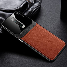 Funda Silicona Goma de Cuero Carcasa para Xiaomi Redmi K30 4G Marron