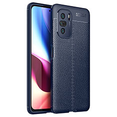 Funda Silicona Goma de Cuero Carcasa para Xiaomi Redmi K40 Pro 5G Azul