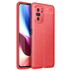 Funda Silicona Goma de Cuero Carcasa para Xiaomi Redmi K40 Pro 5G Rojo