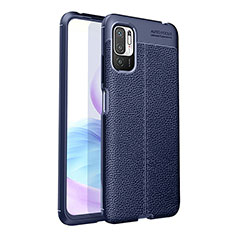 Funda Silicona Goma de Cuero Carcasa para Xiaomi Redmi Note 10 5G Azul