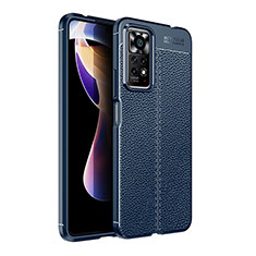 Funda Silicona Goma de Cuero Carcasa para Xiaomi Redmi Note 11 Pro 5G Azul