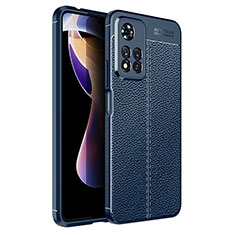 Funda Silicona Goma de Cuero Carcasa para Xiaomi Redmi Note 11 Pro+ Plus 5G Azul