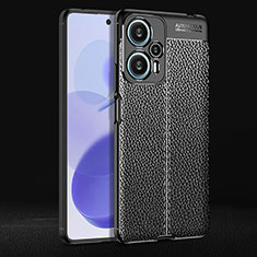 Funda Silicona Goma de Cuero Carcasa para Xiaomi Redmi Note 12 Turbo 5G Negro