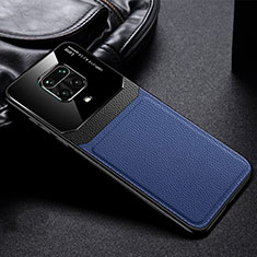 Funda Silicona Goma de Cuero Carcasa para Xiaomi Redmi Note 9 Pro Azul