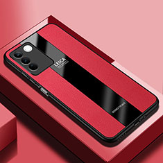 Funda Silicona Goma de Cuero Carcasa PB1 para Vivo V27 5G Rojo