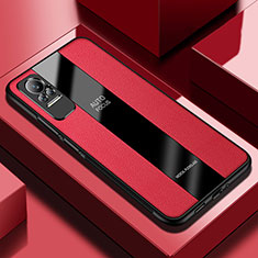 Funda Silicona Goma de Cuero Carcasa PB1 para Xiaomi Civi 1S 5G Rojo