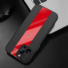 Funda Silicona Goma de Cuero Carcasa S01 para Apple iPhone 14 Pro Rojo