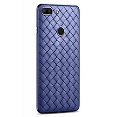 Funda Silicona Goma de Cuero Carcasa S01 para Huawei Honor 9 Lite Azul