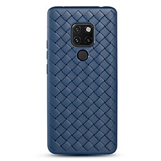 Funda Silicona Goma de Cuero Carcasa S01 para Huawei Mate 20 Azul