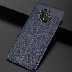 Funda Silicona Goma de Cuero Carcasa S01 para OnePlus 7T Azul