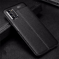 Funda Silicona Goma de Cuero Carcasa S01 para Oppo A72 Negro