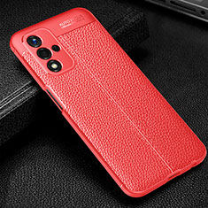 Funda Silicona Goma de Cuero Carcasa S01 para Oppo A93s 5G Rojo