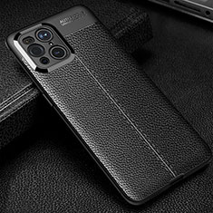 Funda Silicona Goma de Cuero Carcasa S01 para Oppo Find X3 5G Negro