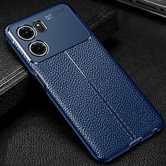 Funda Silicona Goma de Cuero Carcasa S01 para Oppo K10 5G Azul