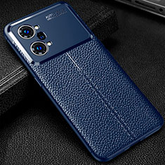 Funda Silicona Goma de Cuero Carcasa S01 para Oppo K10 Pro 5G Azul