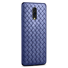 Funda Silicona Goma de Cuero Carcasa S01 para Oppo Realme X Azul