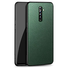 Funda Silicona Goma de Cuero Carcasa S01 para Oppo Reno2 Verde