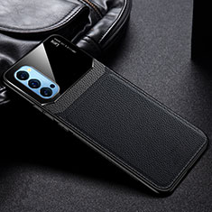 Funda Silicona Goma de Cuero Carcasa S01 para Oppo Reno4 5G Negro