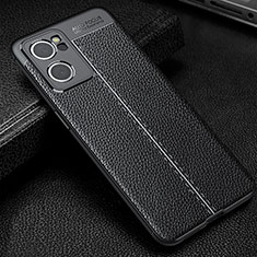 Funda Silicona Goma de Cuero Carcasa S01 para Oppo Reno7 SE 5G Negro