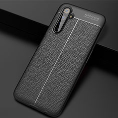 Funda Silicona Goma de Cuero Carcasa S01 para Realme 6 Pro Negro