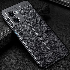 Funda Silicona Goma de Cuero Carcasa S01 para Realme Q5i 5G Negro