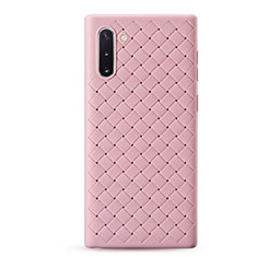 Funda Silicona Goma de Cuero Carcasa S01 para Samsung Galaxy Note 10 5G Oro Rosa