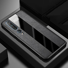 Funda Silicona Goma de Cuero Carcasa S01 para Xiaomi Mi 10 Negro