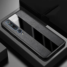 Funda Silicona Goma de Cuero Carcasa S01 para Xiaomi Mi 10 Pro Negro