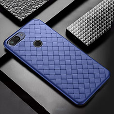 Funda Silicona Goma de Cuero Carcasa S01 para Xiaomi Mi 8 Lite Azul