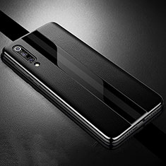 Funda Silicona Goma de Cuero Carcasa S01 para Xiaomi Mi 9 Negro