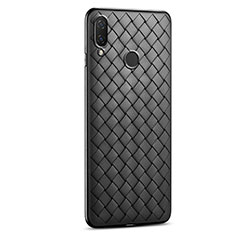 Funda Silicona Goma de Cuero Carcasa S01 para Xiaomi Redmi Note 7 Pro Negro