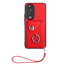 Funda Silicona Goma de Cuero Carcasa S01D para Huawei Honor 90 5G Rojo