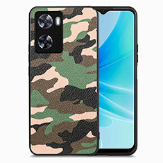 Funda Silicona Goma de Cuero Carcasa S01D para Oppo A77 4G Verde