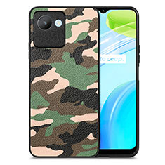 Funda Silicona Goma de Cuero Carcasa S01D para Realme C30 Verde