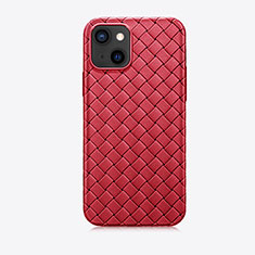 Funda Silicona Goma de Cuero Carcasa S02 para Apple iPhone 15 Rojo