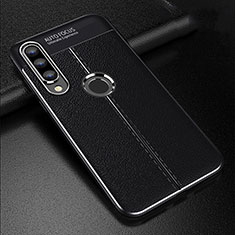 Funda Silicona Goma de Cuero Carcasa S02 para Huawei Nova 4e Negro