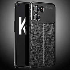 Funda Silicona Goma de Cuero Carcasa S02 para Oppo K10 5G Negro