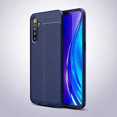 Funda Silicona Goma de Cuero Carcasa S02 para Oppo K5 Azul