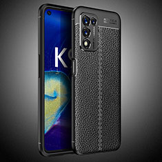 Funda Silicona Goma de Cuero Carcasa S02 para Oppo K9S 5G Negro