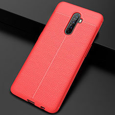 Funda Silicona Goma de Cuero Carcasa S02 para Oppo Reno Ace Rojo