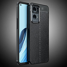 Funda Silicona Goma de Cuero Carcasa S02 para Oppo Reno7 Pro 5G Negro