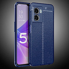 Funda Silicona Goma de Cuero Carcasa S02 para Realme Q5i 5G Azul