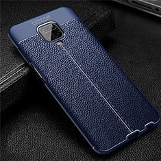 Funda Silicona Goma de Cuero Carcasa S02 para Xiaomi Redmi Note 9S Azul