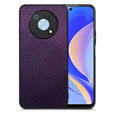 Funda Silicona Goma de Cuero Carcasa S02D para Huawei Enjoy 50 Pro Morado