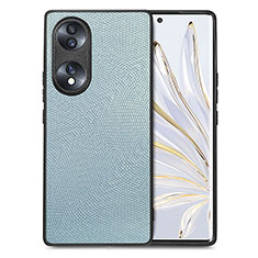 Funda Silicona Goma de Cuero Carcasa S02D para Huawei Honor 70 5G Azul Cielo